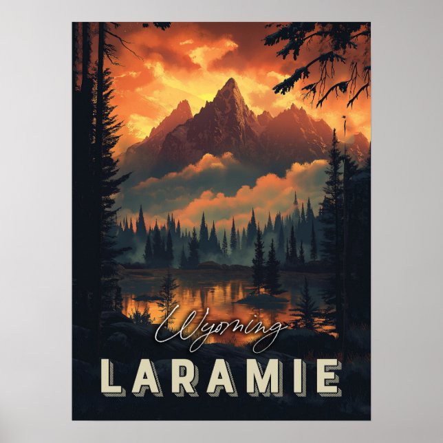 Laramie Wyoming Vintage  Poster (Front)