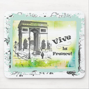 L'Arc de Triomphe Collage Art Mouse Mat