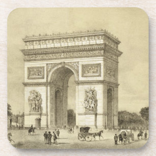 L'Arc de Triomphe, Paris, engraved by Auguste Bry Coaster