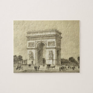 L'Arc de Triomphe, Paris, engraved by Auguste Bry Jigsaw Puzzle