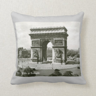 L'Arc de Triomphe, Paris France Vintage Cushion