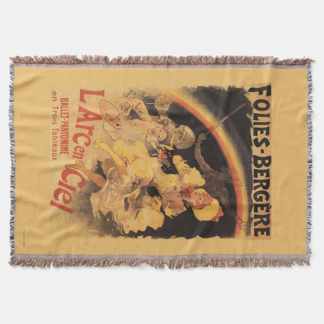 L'Arc-en-Ciel Ballet at Folies-Bergere Throw Blanket (Front)