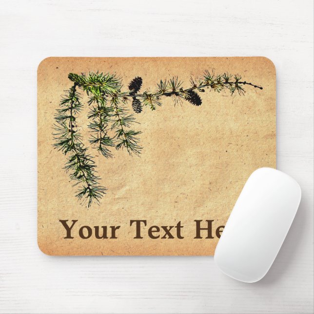 Larch Branch Mouse Mat (With Mouse)