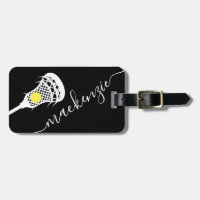 Larcrosse Stick Personalised Monogram Black White
