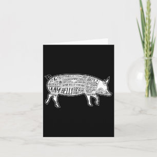 Lard Cuts Image Pig Parts Diagram Illustration But Card