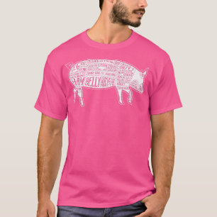 Lard Cuts Image Pig Parts Diagram Illustration But T-Shirt