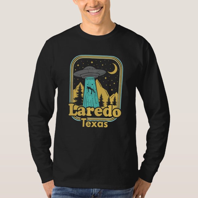 Laredo Texas Ufo Alien 80s Retro State Pride T-Shirt (Front)