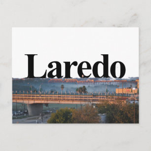 Laredo, TX Skyline with Laredo in the Sky Postcard