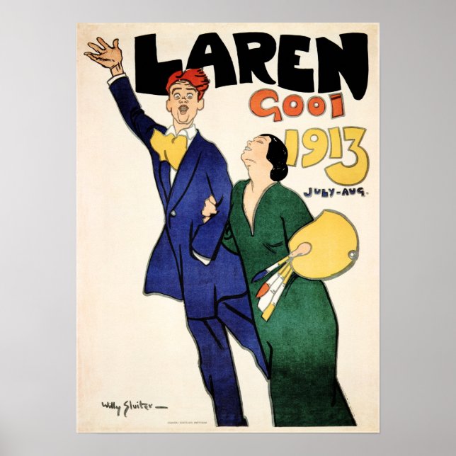 LAREN GOOI Holland 1913 Festival Exposition Advert Poster (Front)