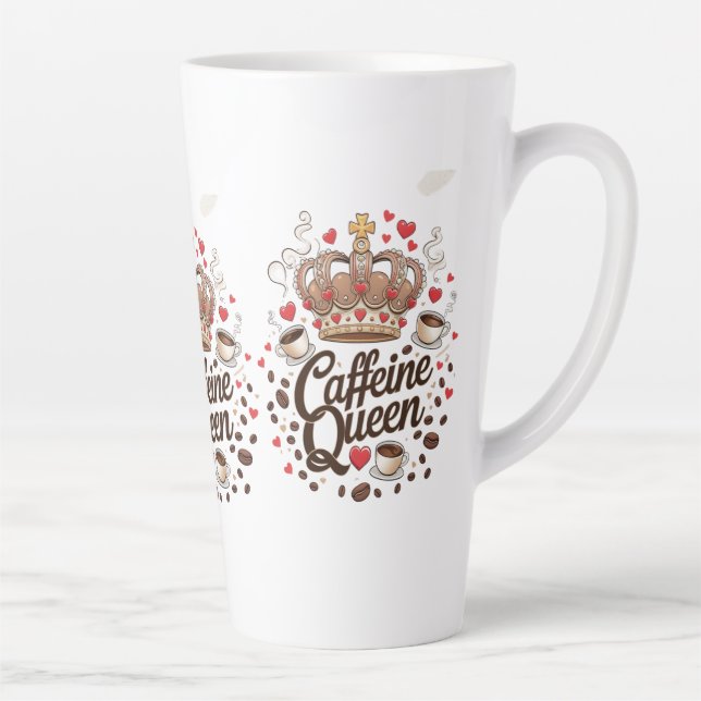 Large 17 oz Latte Mug for Coffee Lovers (Right)
