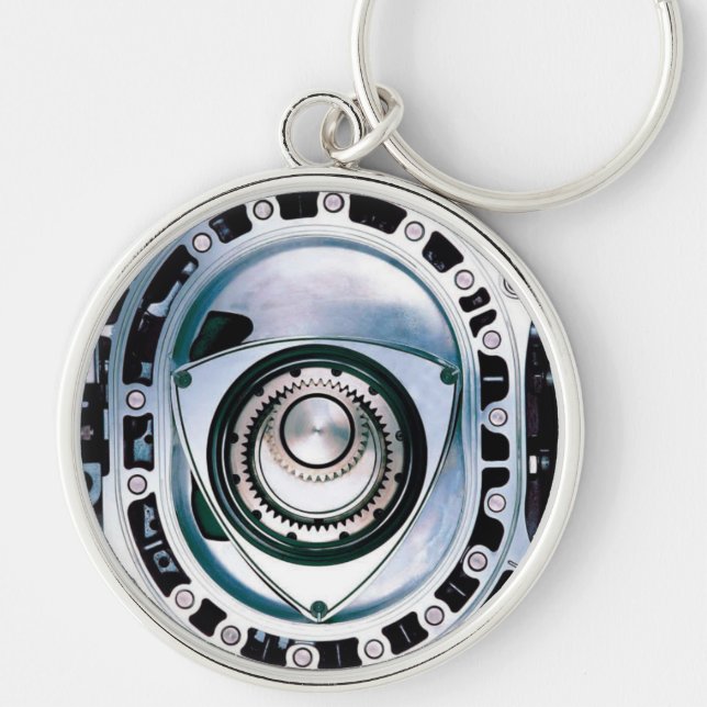 Large (2.125") Premium Round Rotary Keychain (Front)