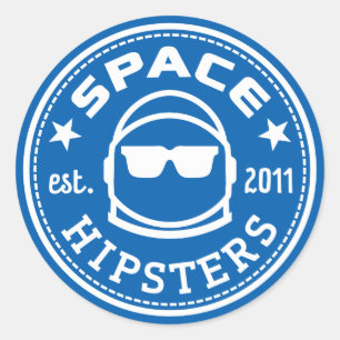 Large 3" Space Hipsters Logo Sticker