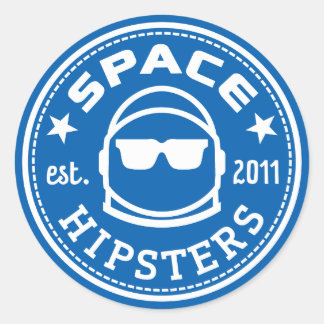 Large 3" Space Hipsters Logo Sticker