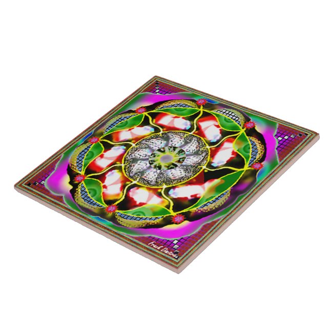 Large (6" X 6") Ceramic Photo Tile (Side)