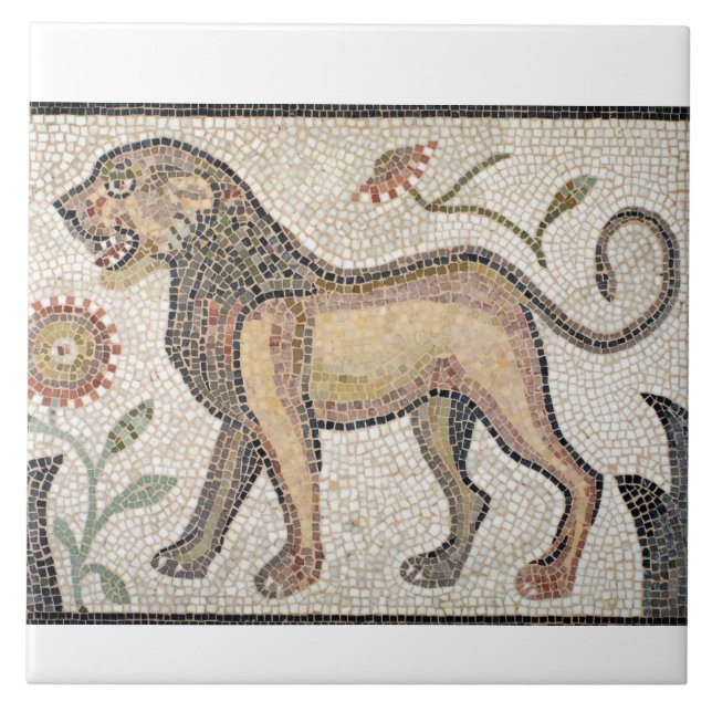Large (6" x 6") Ceramic Photo Tile/Roman mosaics Tile (Front)