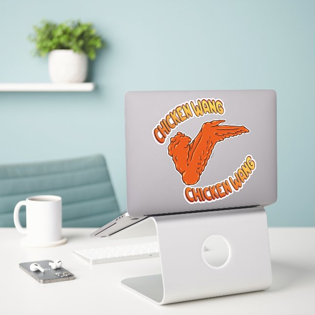  Large 8" x 8" Custom-Cut Vinyl Sticker (Laptop On Desk)