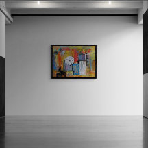 Large Abstract Acrylic Painting