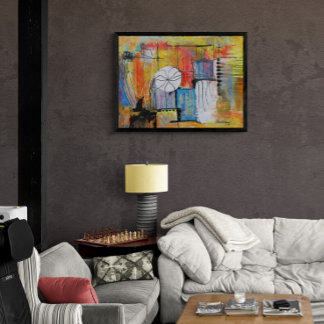 Large Abstract Acrylic Painting Photo Print