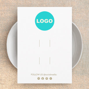 Large Add Logo Two Hair Clip Accessory Display Enclosure Card