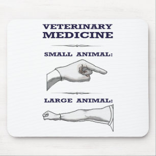 Large and Small Animal Veterinarian humourous Mouse Mat