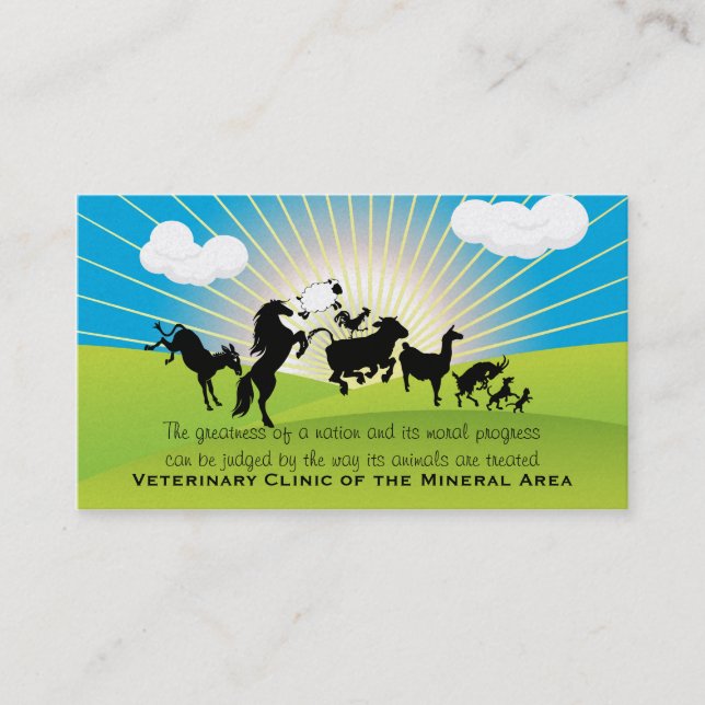 Large Animal  Business Card oberle (Front)