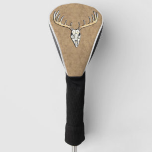 Large Antler Deer Skull Golf Head Cover