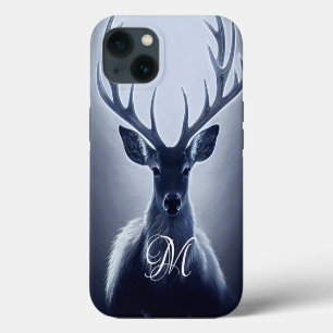 Large Antler Stag Deer with Monogram Case-Mate iPh iPhone 13 Case