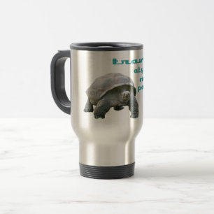 Large Aqua Realistic Tortoise Travel Your Own Pace Mug