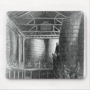Large barrels in a brewery mouse mat