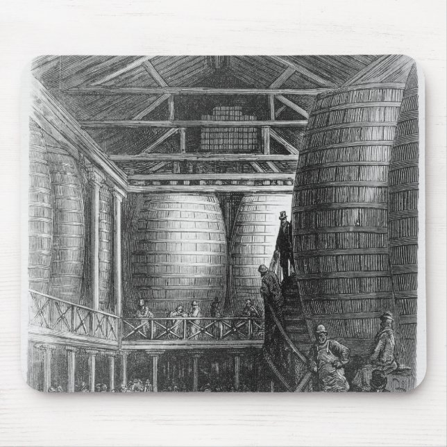 Large barrels in a brewery mouse mat (Front)