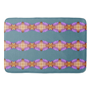 Large Bath Mat in Striped Mandala Design