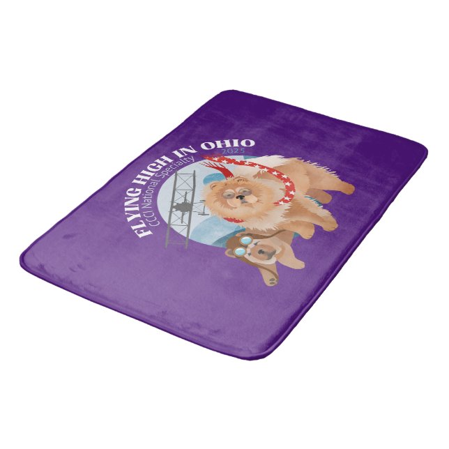 LARGE BATH MAT - PURPLE WITH 2025 LOGO (Angled)