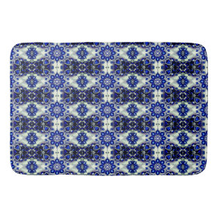 Large bath mat with Blue White Colours
