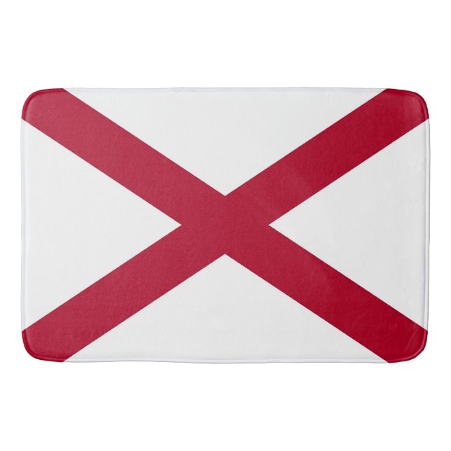 Large bath mat with flag of Alabama, USA (Front)