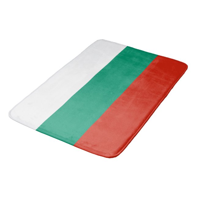 Large bath mat with flag of Bulgaria (Angled)