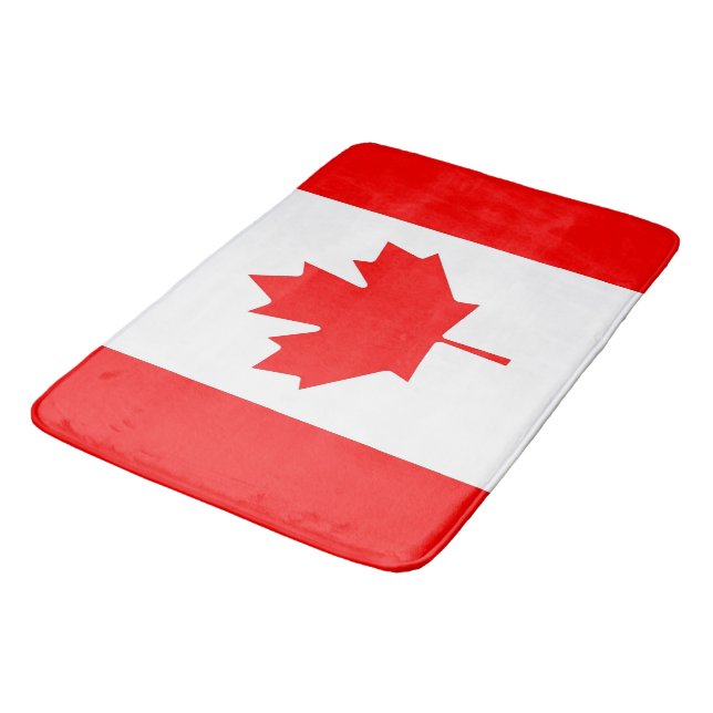 Large bath mat with flag of Canada (Angled)