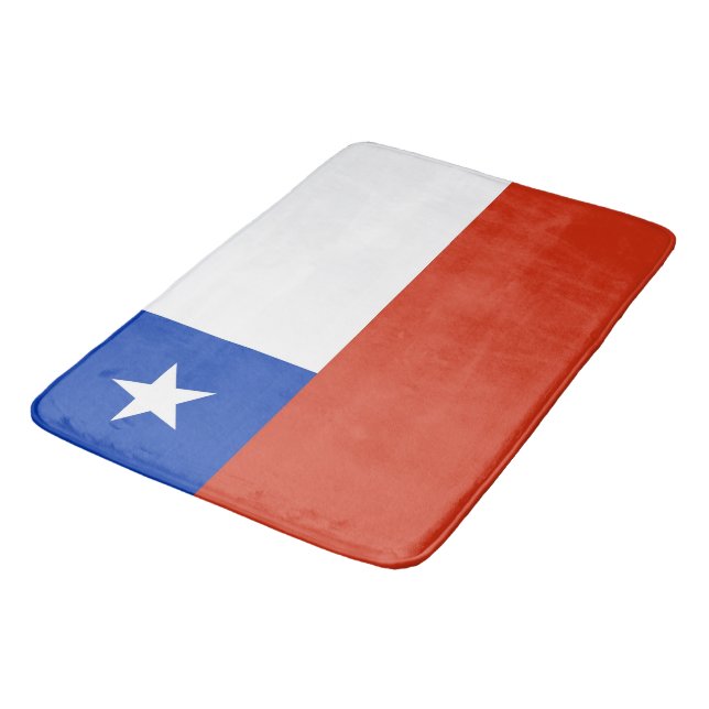 Large bath mat with flag of Chile (Angled)