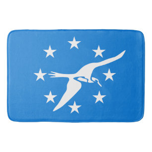 Large bath mat with flag of Corpus Christi