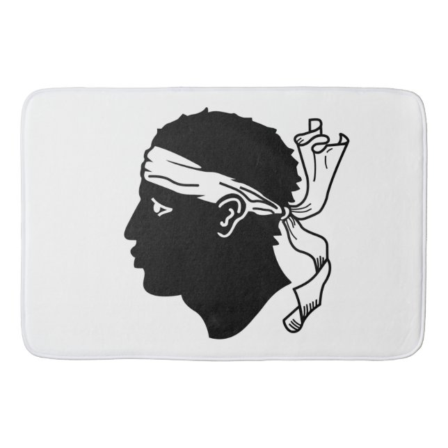 Large bath mat with flag of Corsica (Front)