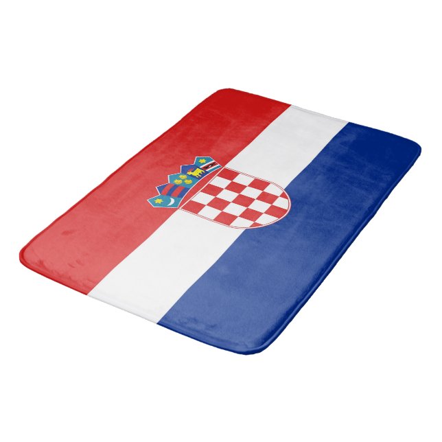Large bath mat with flag of Croatia (Angled)