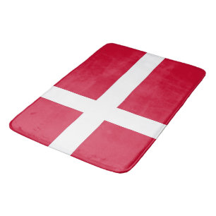 Large bath mat with flag of Denmark