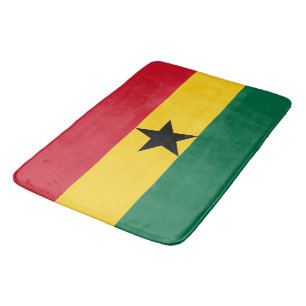 Large bath mat with flag of Ghana