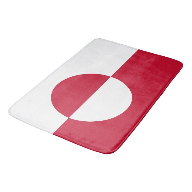 Large bath mat with flag of Greenland (Angled)