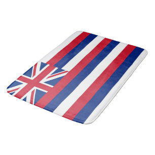 Large bath mat with flag of Hawaii, USA