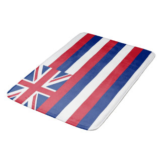 Large bath mat with flag of Hawaii, USA