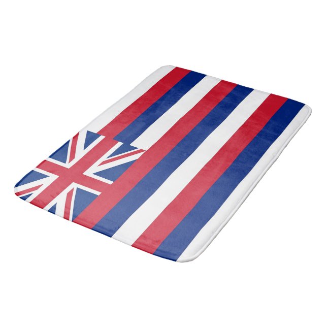 Large bath mat with flag of Hawaii, USA (Angled)