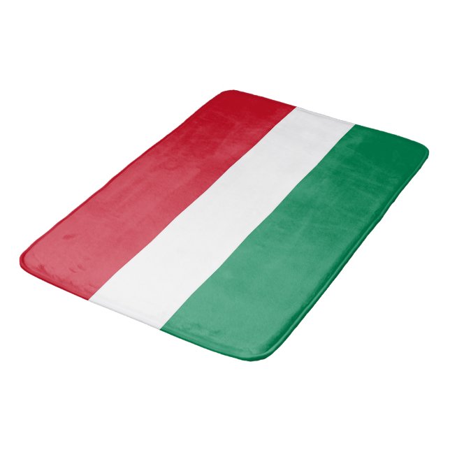 Large bath mat with flag of Hungary (Angled)