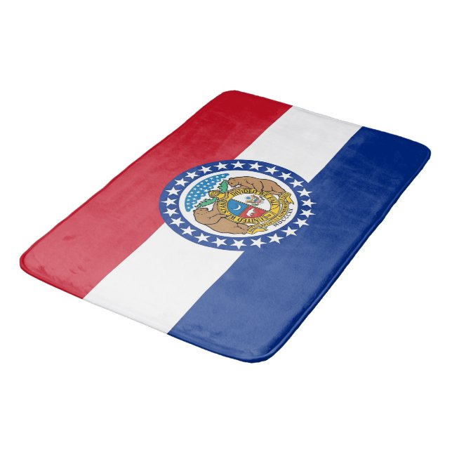 Large bath mat with flag of Missouri, USA (Angled)