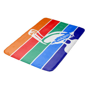 Large bath mat with flag of St. Petersburg