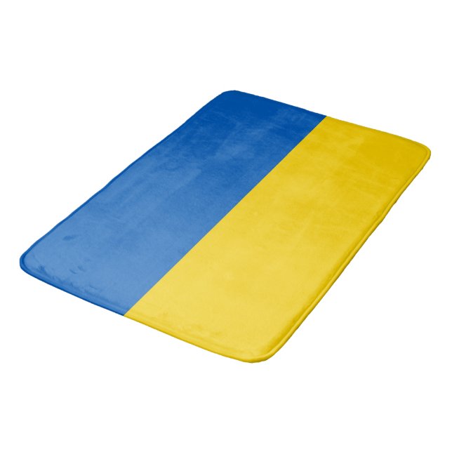 Large bath mat with flag of Ukraine (Angled)